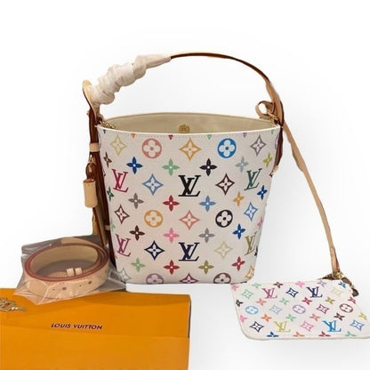 VIP/GWP White BB Monogram Hobo Bag with Box