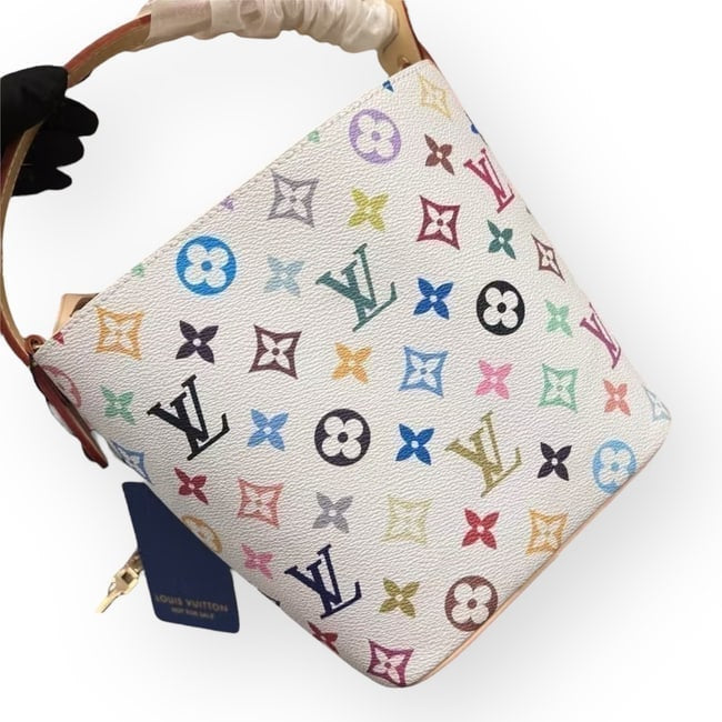 VIP/GWP White BB Monogram Hobo Bag with Box