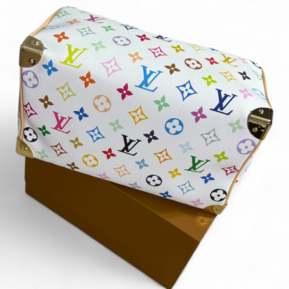 VIP/GWP White Monogram Speedy Bag with Box