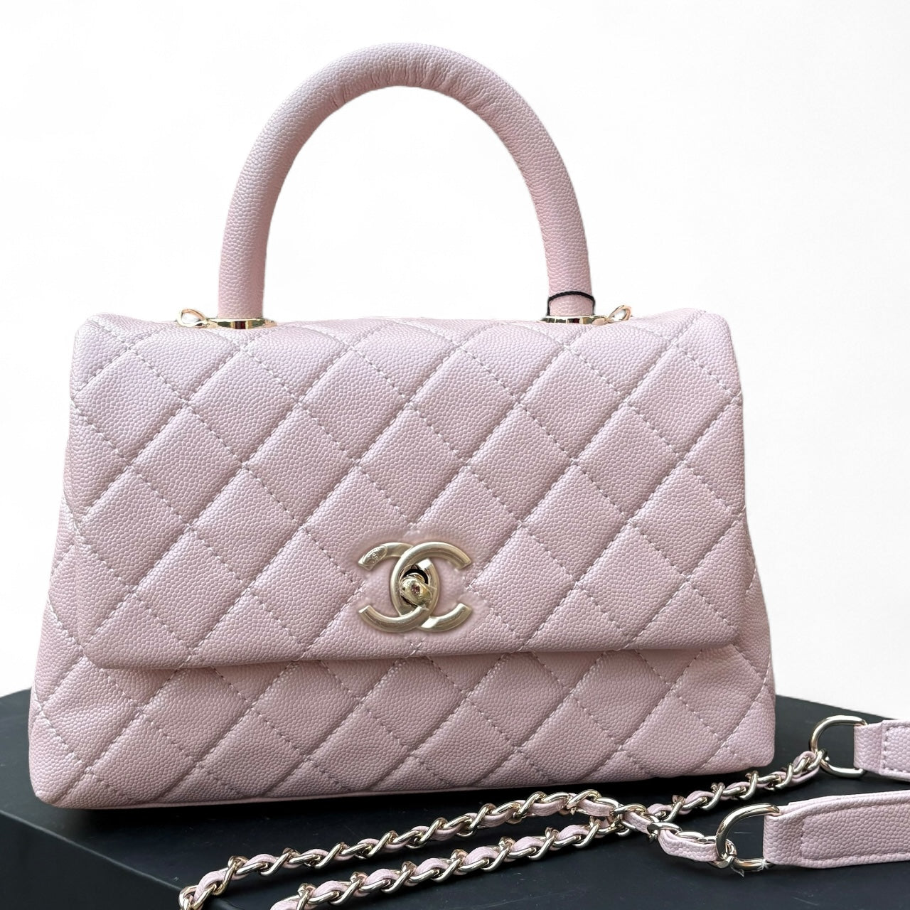 VIP/GWP Pink Coco Quilted Top Handle Bag