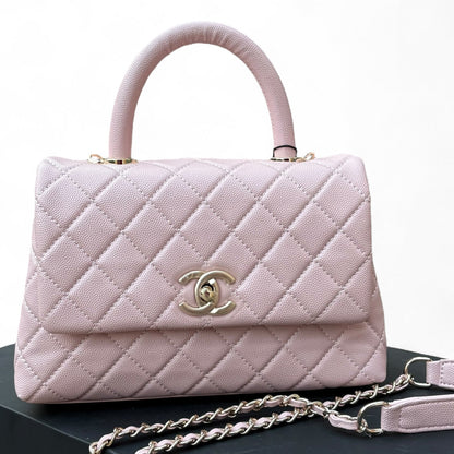 VIP/GWP Pink Coco Quilted Top Handle Bag