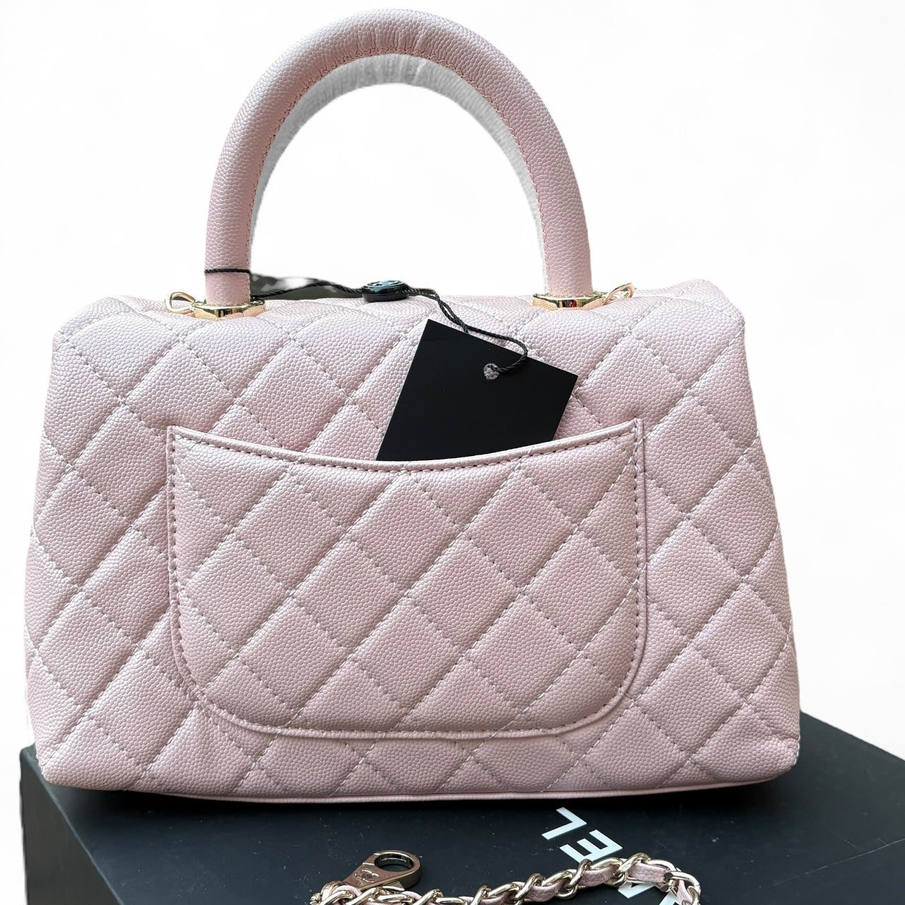 VIP/GWP Pink Coco Quilted Top Handle Bag