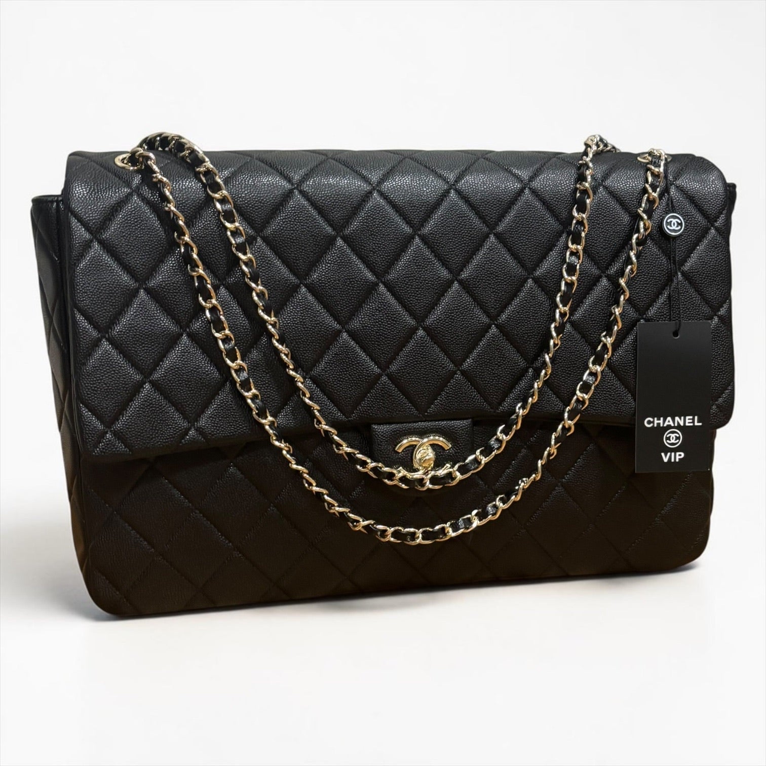 VIP/GWP Black Quilted Bag with Gift Bag