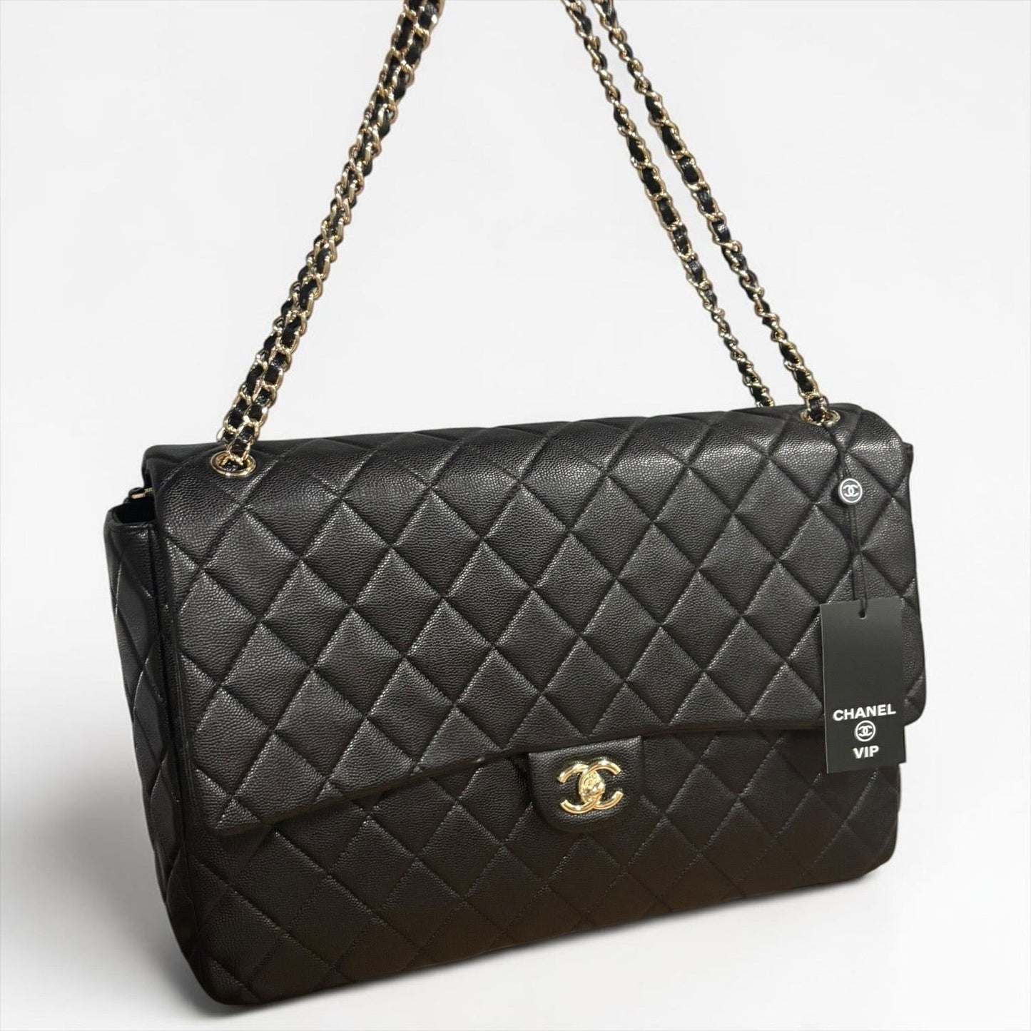 VIP/GWP Black Quilted Bag with Gift Bag