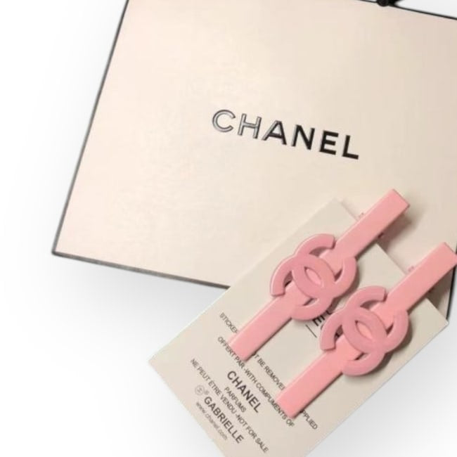 VIP/GWP Pink 2Pc CC Long Rectangle Hair Clips
