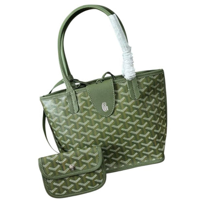 VIP/GWP Green Monogram Tote Bag with Gift Bag
