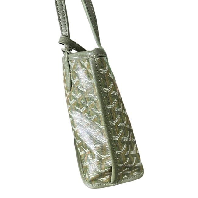 VIP/GWP Green Monogram Tote Bag with Gift Bag