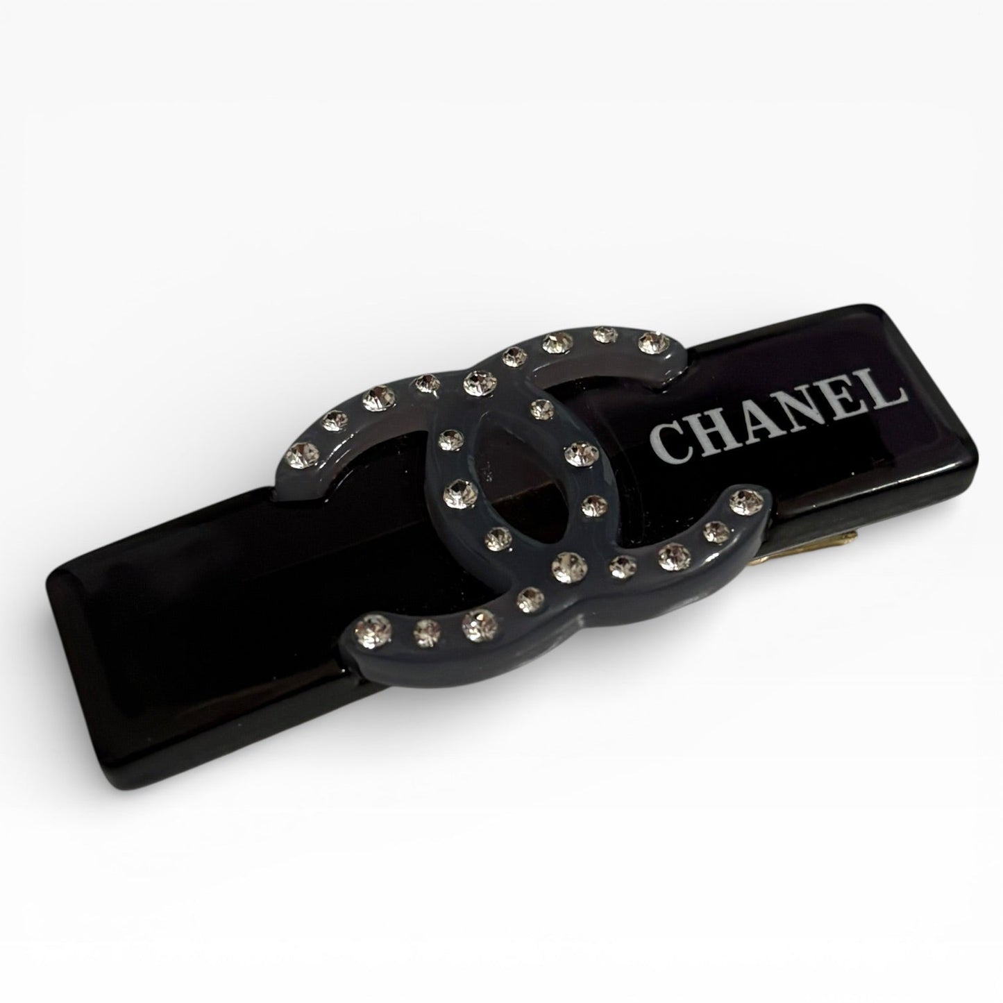 VIP/GWP Rhinestone CC Wide Rectangle Hair Clip