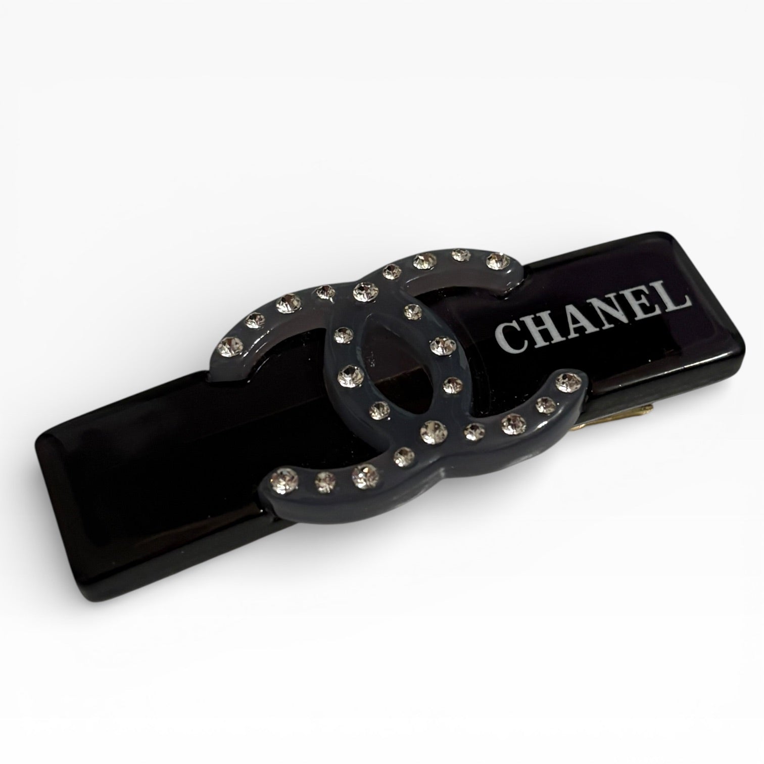 VIP/GWP Rhinestone CC Wide Rectangle Hair Clip