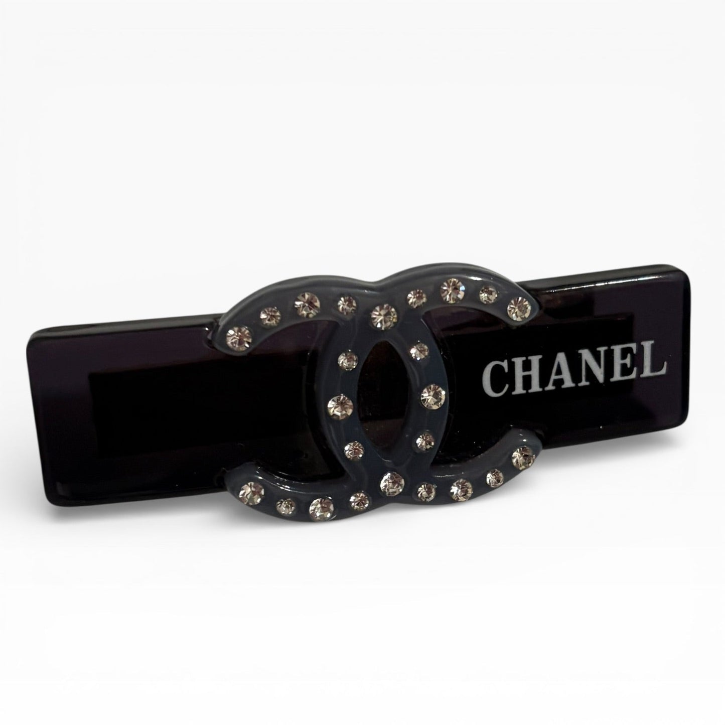VIP/GWP Rhinestone CC Wide Rectangle Hair Clip