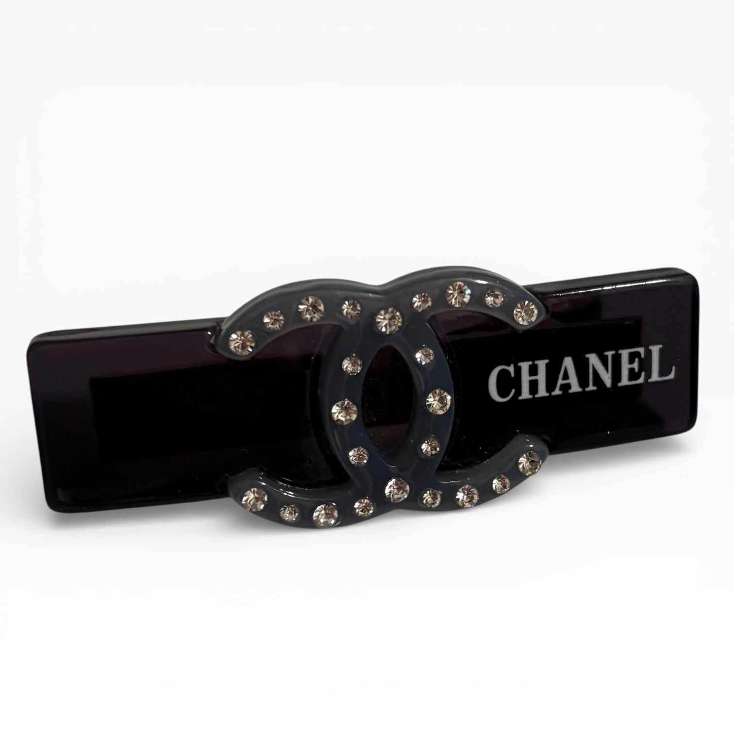 VIP/GWP Rhinestone CC Wide Rectangle Hair Clip