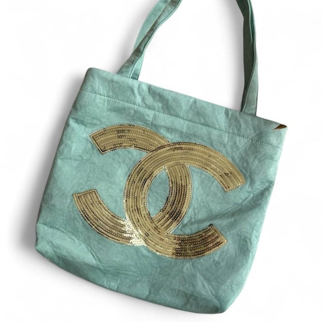 VIP/GWP Seafoam Shimmer Tote Bag