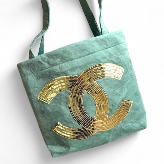 VIP/GWP Seafoam Shimmer Tote Bag