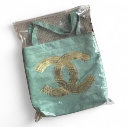 VIP/GWP Seafoam Shimmer Tote Bag