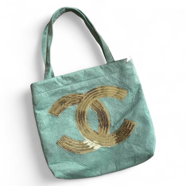 VIP/GWP Seafoam Shimmer Tote Bag
