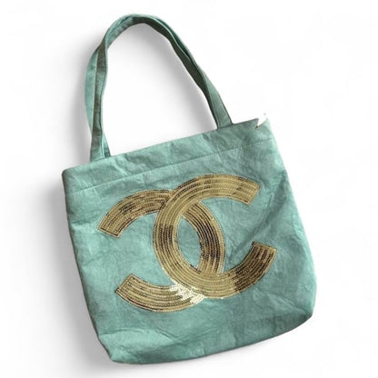 VIP/GWP Seafoam Shimmer Tote Bag