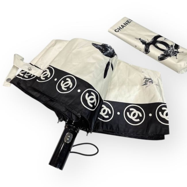 VIP/GWP Black Logo Floral Umbrella