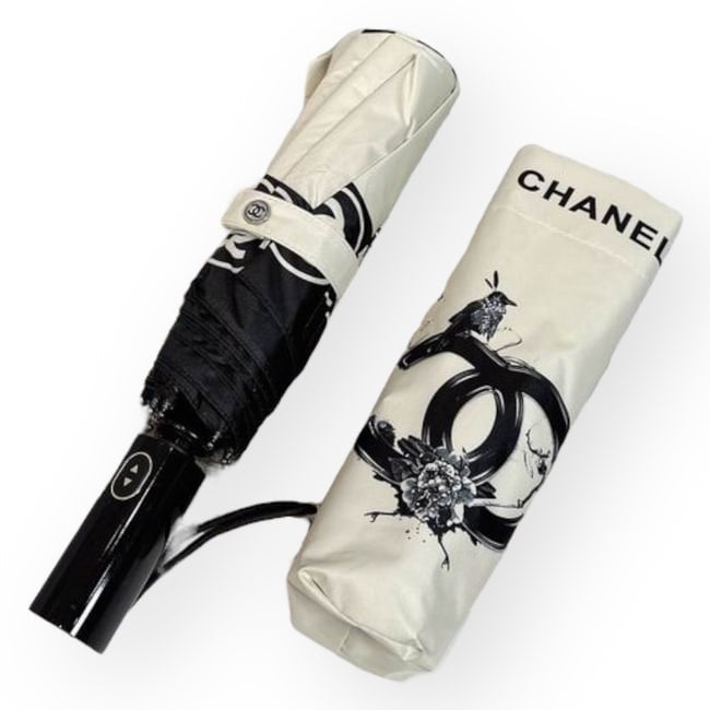 VIP/GWP Black Logo Floral Umbrella