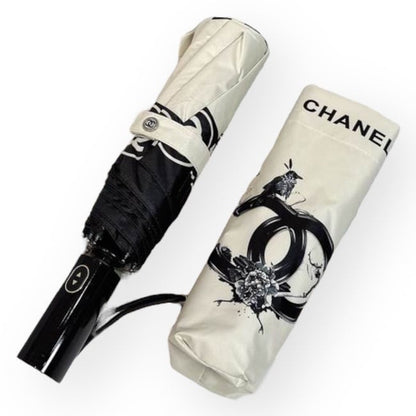 VIP/GWP Black Logo Floral Umbrella
