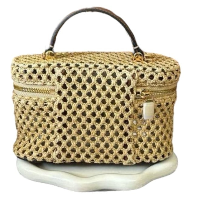 VIP/GWP Gold Woven Vanity Case with Box