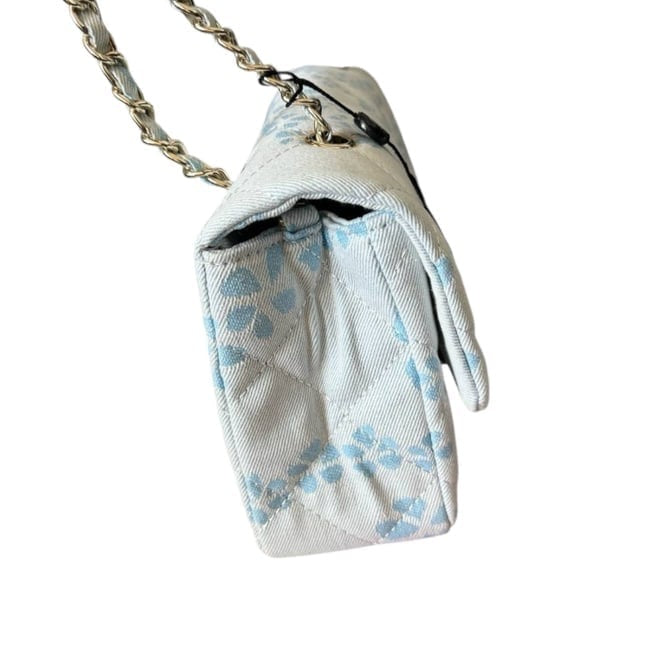 VIP/GWP Denim Quilted Classic Flap Bag