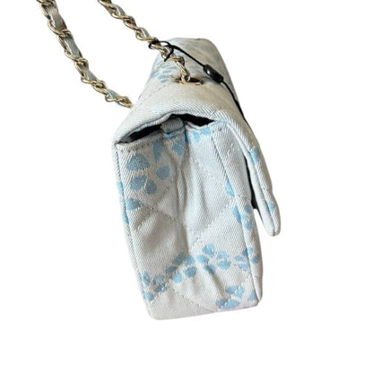 VIP/GWP Denim Quilted Classic Flap Bag