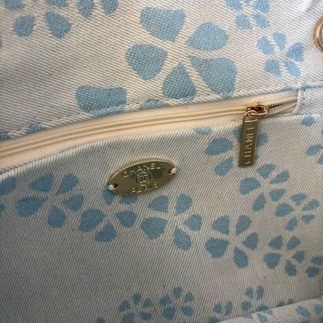 VIP/GWP Denim Quilted Classic Flap Bag