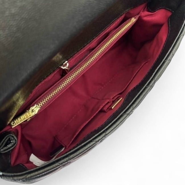 VIP/GWP Black Coco Quilted Top Handle Bag