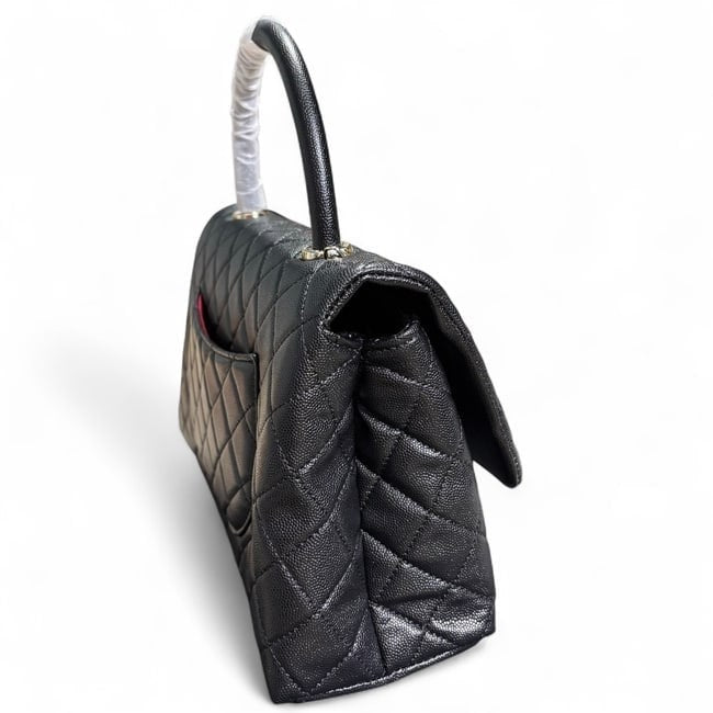 VIP/GWP Black Coco Quilted Top Handle Bag