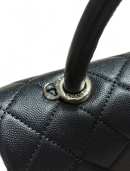 VIP/GWP Black Coco Quilted Top Handle Bag