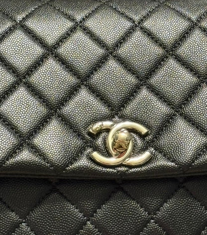 VIP/GWP Black Coco Quilted Top Handle Bag