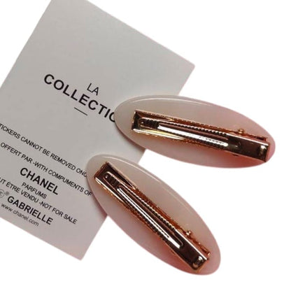 VIP/GWP 2Pc Rhinestone CC Logo Hair Clips