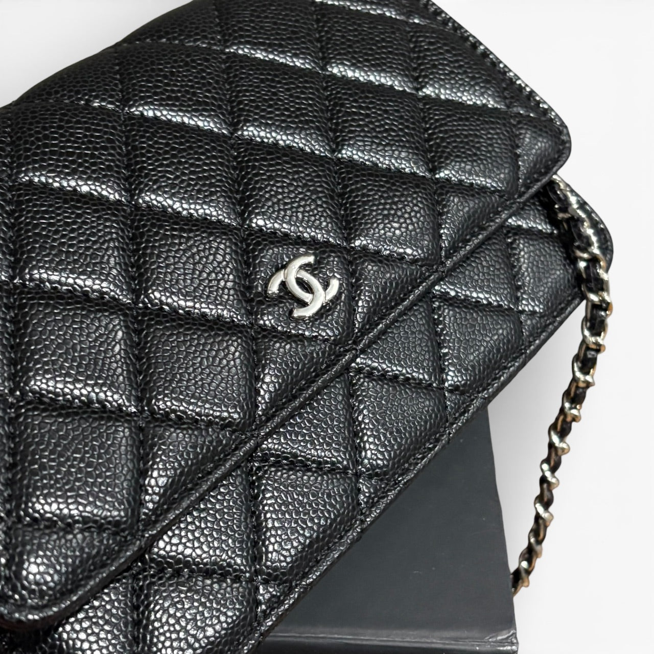VIP/GWP Black Quilted WOC Bag with Box