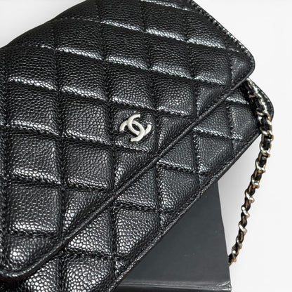 VIP/GWP Black Quilted WOC Bag with Box