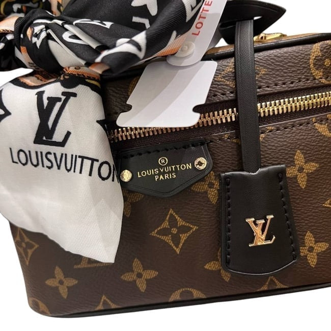 VIP/GWP Black Monogram Vanity Case with Box