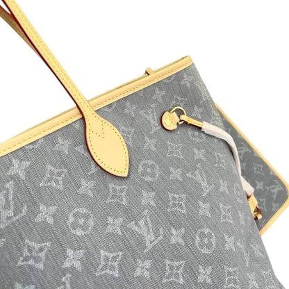 VIP/GWP Denim Mono Neverfull MM Tote/Pouch