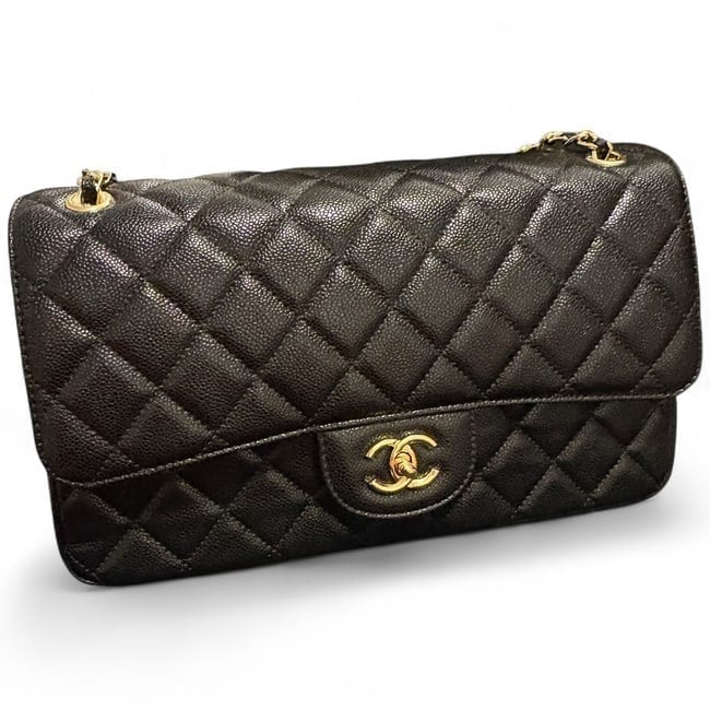VIP/GWP Black Quilted Classic Flap Bag
