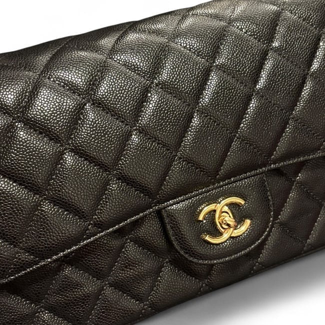 VIP/GWP Black Quilted Classic Flap Bag