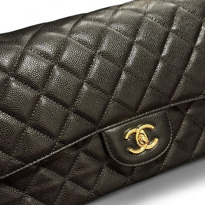 VIP/GWP Black Quilted Classic Flap Bag