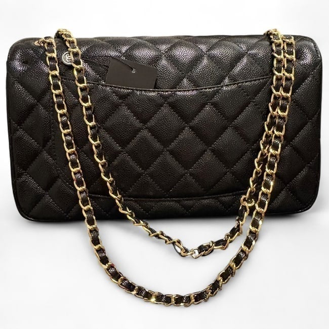 VIP/GWP Black Quilted Classic Flap Bag