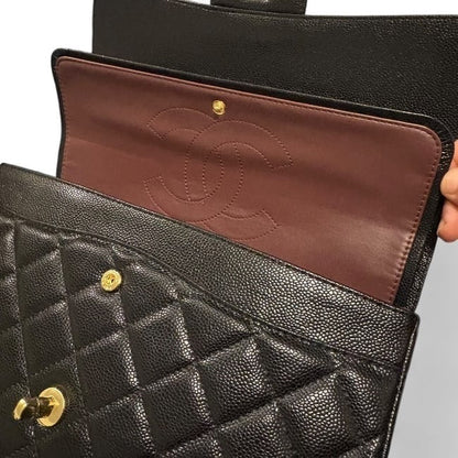 VIP/GWP Black Quilted Classic Flap Bag