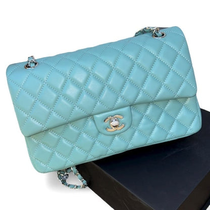 VIP/GWP Blue Quilted Classic Flap Bag