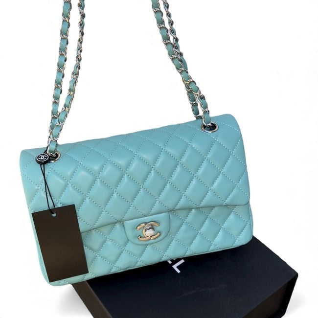 VIP/GWP Blue Quilted Classic Flap Bag