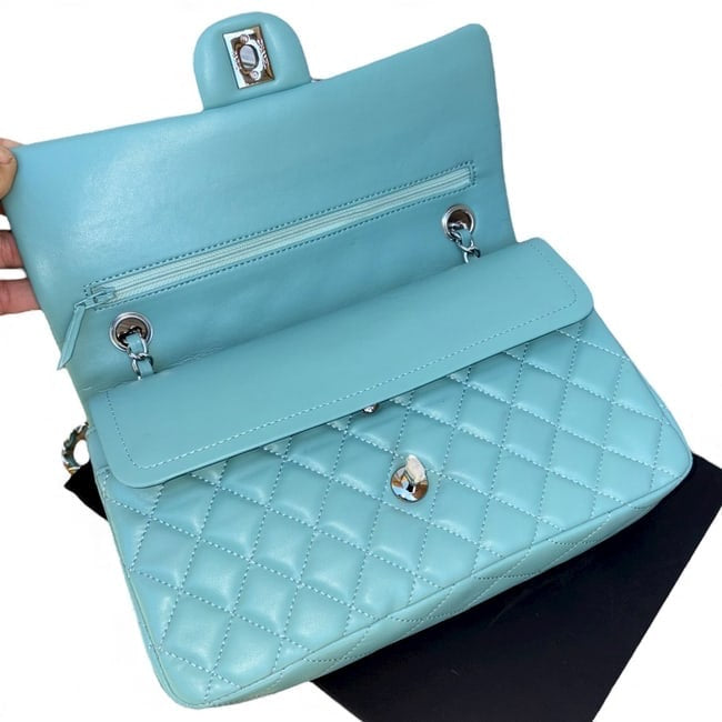VIP/GWP Blue Quilted Classic Flap Bag