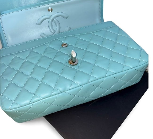VIP/GWP Blue Quilted Classic Flap Bag