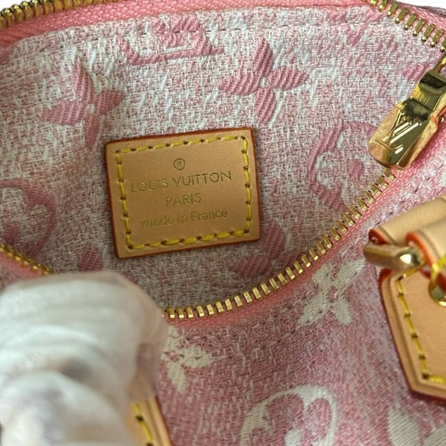 VIP/GWP Pink Nano Speedy Denim Mono Speedy Bag