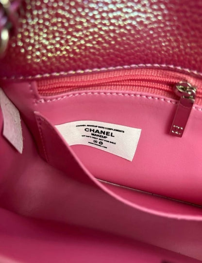 VIP/GWP Hot Pink Quilted Flap Bag with Box