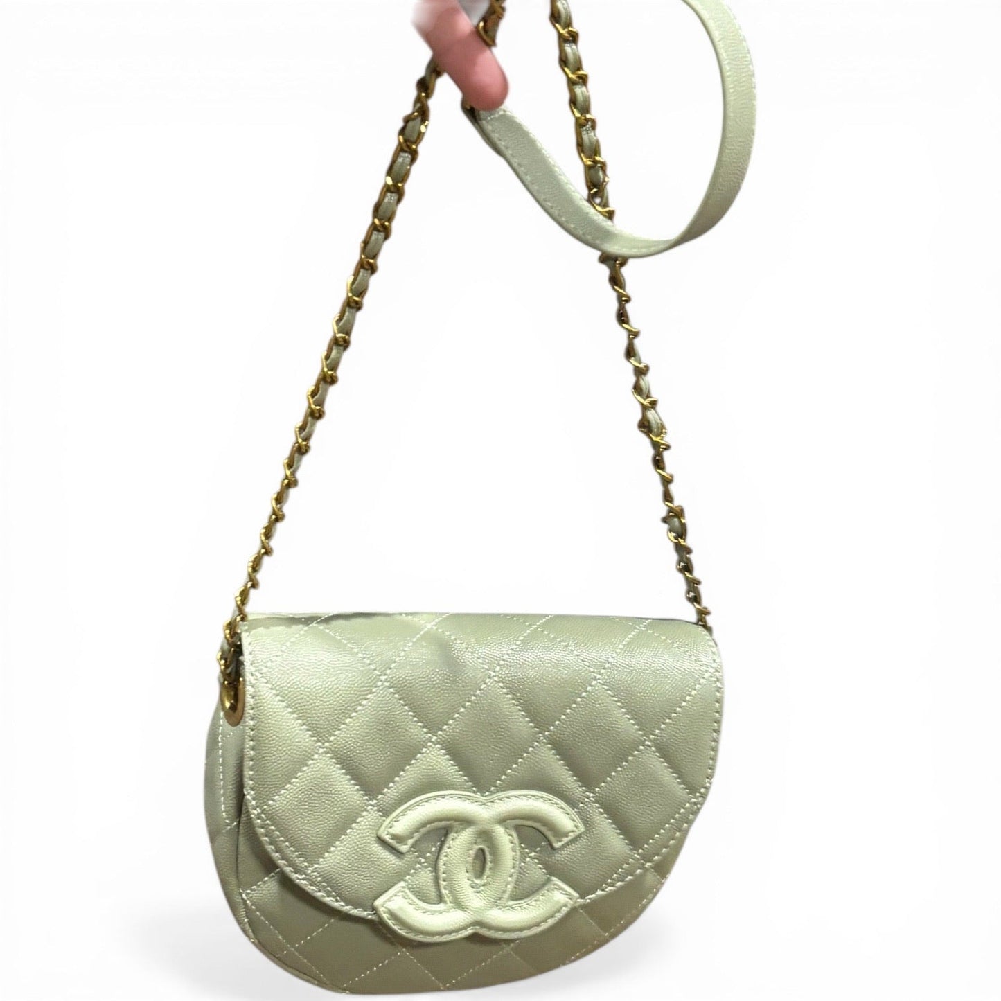 VIP/GWP Seafoam Quilted Messenger Bag
