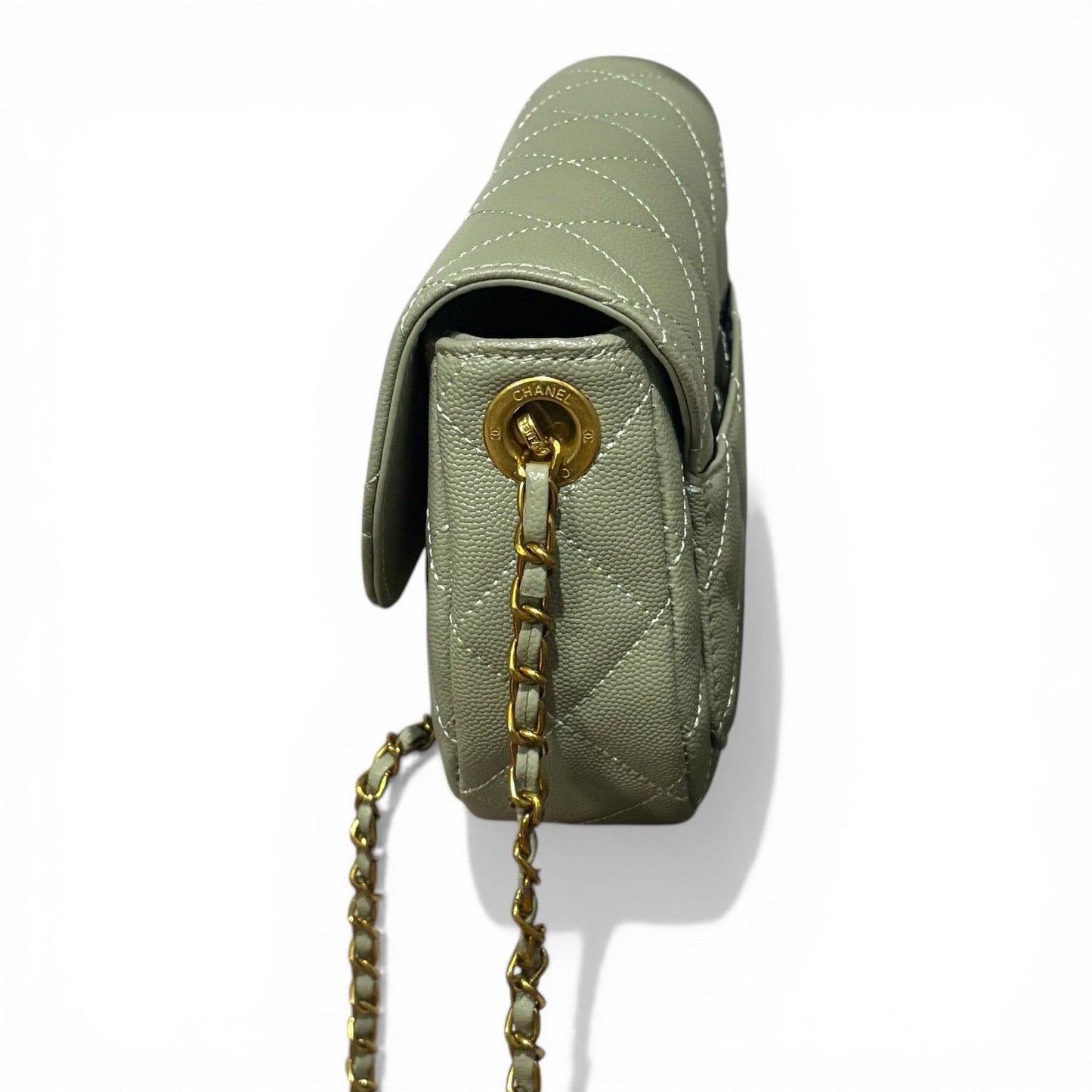 VIP/GWP Seafoam Quilted Messenger Bag