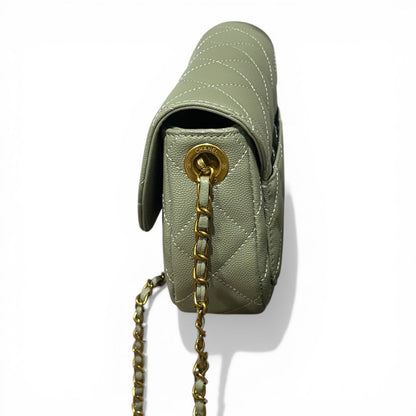 VIP/GWP Seafoam Quilted Messenger Bag